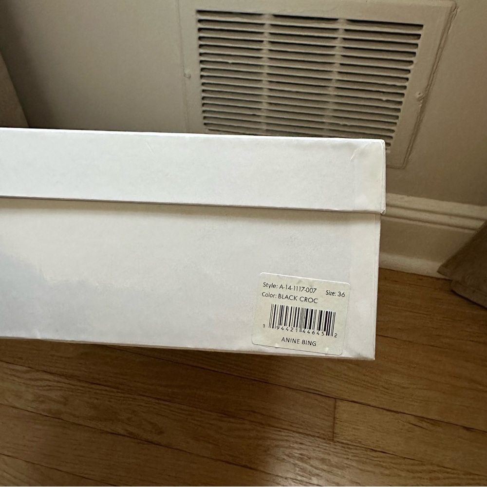 NEW Anine Bing Felicia Boots in Black Croc - Picture 14 of 15